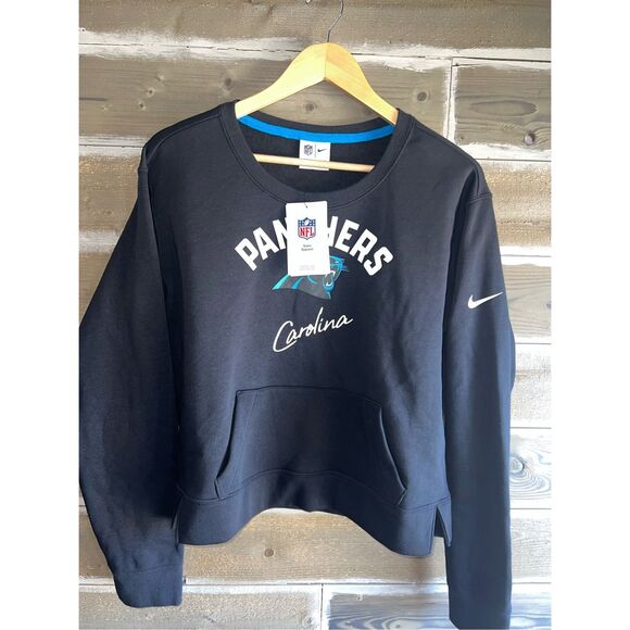 Nike NWT Carolina Panthers NFL WOMENS Fleece lined crew Neck Football - Picture 6 of 7